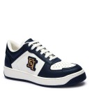 ELISABETTA FRANCHI - SKÓRZANE SNEAKERSY BIAŁO-GRANATOWE