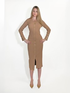 KARL LAGERFELD - DZIANINOWA SUKIENKA  Z GUZIKAMI 