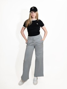 KARL LAGERFELD - SPODNIE DRESOWE Z SZEROKIMI NOGAWKAMI