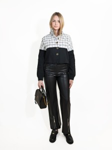 KARL LAGERFELD -  SPODNIE ZE SZTUCZNEJ SKÓRY