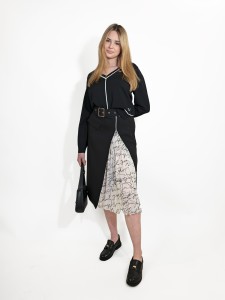 KARL LAGERFELD - SPÓDNICA  Z PLISAMI