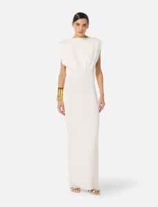 ELISABETTA FRANCHI  - SUKIENKA RED CARPET Z ŻAKARDOWEJ DZIANINY