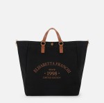 ELISABETTA FRANCHI  - TOREBKA TOTE Z PŁUCIENNEGO MATERIAŁU