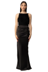 ELISABETTA FRANCHI  - SUKIENKA RED CARPET Z SATYNY I TIULU