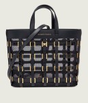 ELISABETTA FRANCHI  - TOREBKA TYPU TOTE Z SIATECZKI BLACK