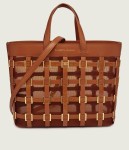 ELISABETTA FRANCHI  - TOREBKA TYPU TOTE Z SIATECZKI BROWN