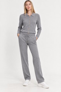 ELISABETTA FRANCHI  - Komplet z kaszmirem grey