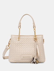 VALENTINO - torebka z imitacji skóry GEA ecru