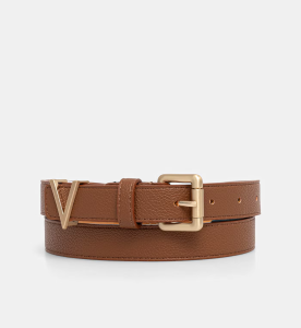 VALENTINO - pasek damski BLOOM brown