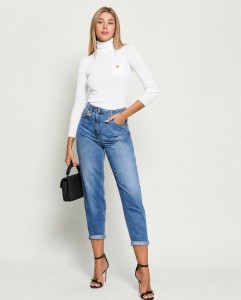 ELISABETTA FRANCHI  - Jeansy typu skinny blue